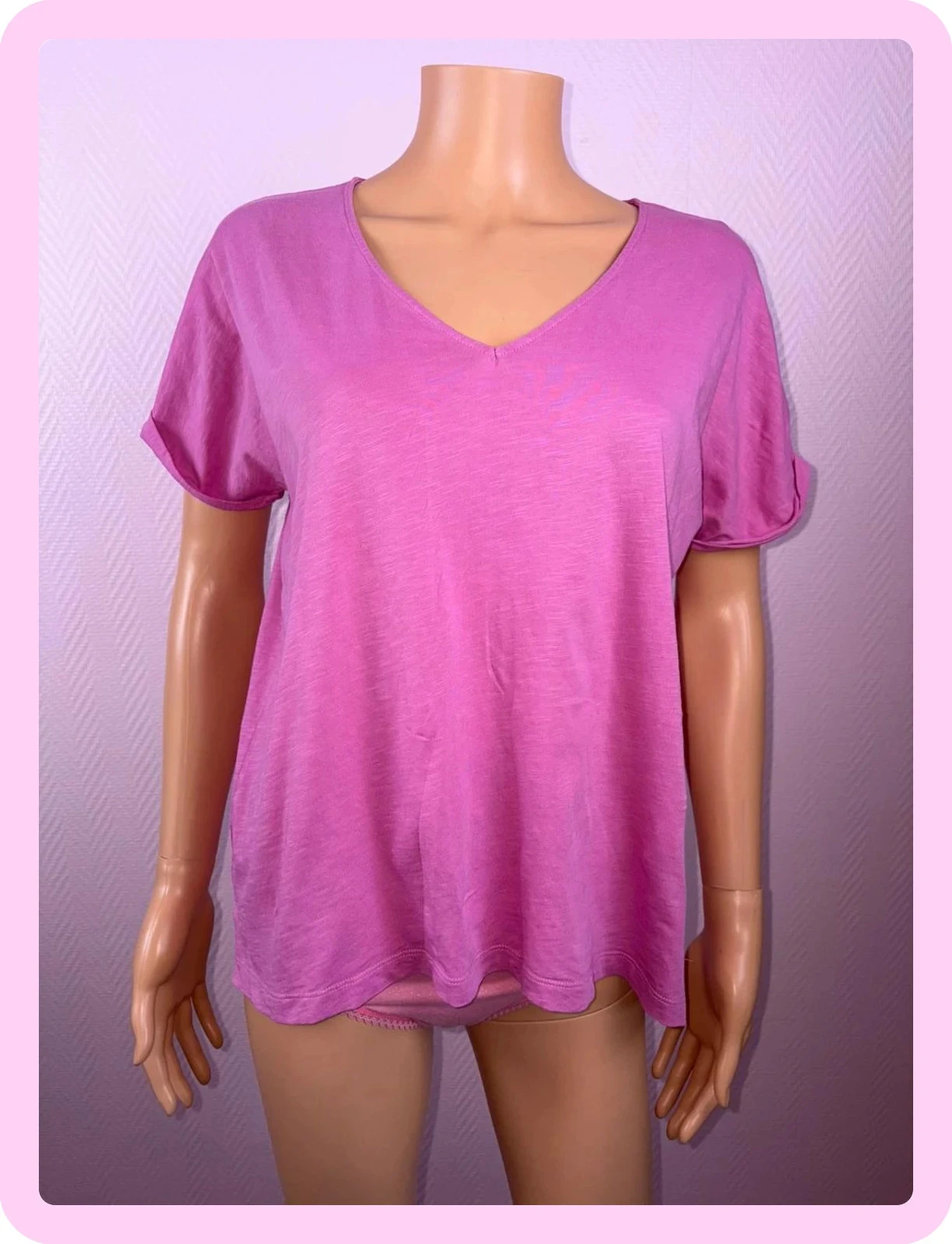 T-shirt femme des petits haut rose taille 0 34 – photo 3